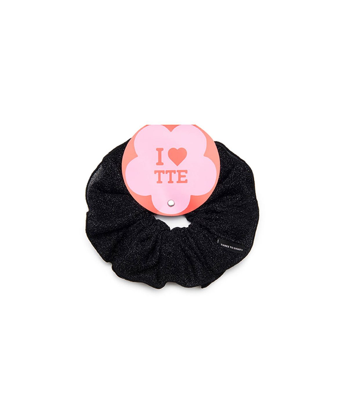 쓰리투에이티(THREE TO EIGHTY) GLITTER SCRUNCHIE BLACK