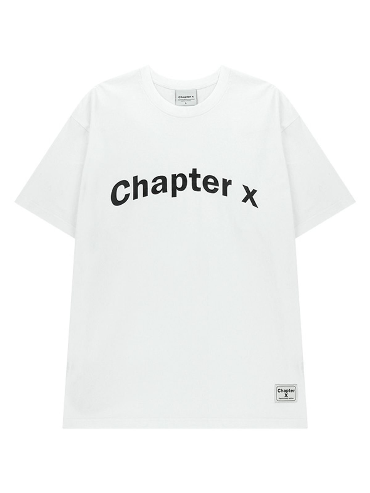 챕터엑스(CHAPTER.X) 오버핏 에센셜 X쇼츠 슬리브 (White)