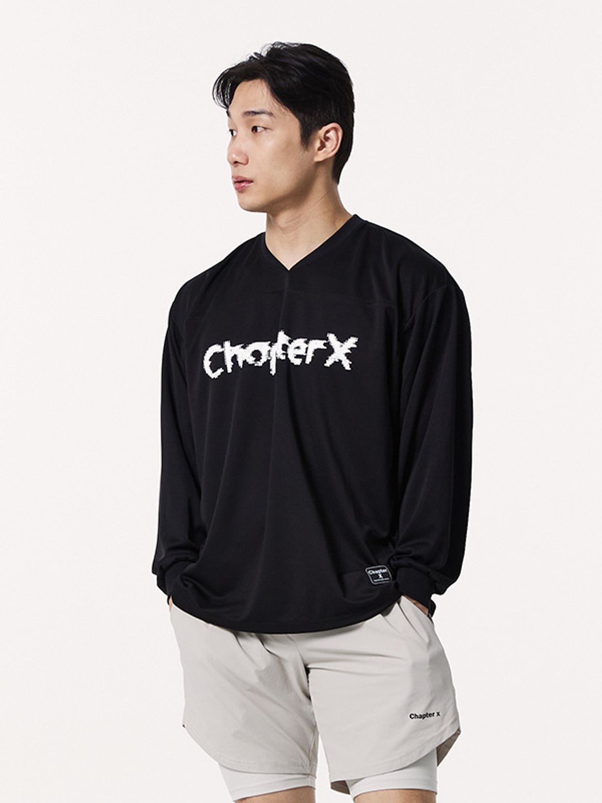 챕터엑스(CHAPTER.X) 쿨링 아메리칸 풋볼 롱 슬리브 (Black)