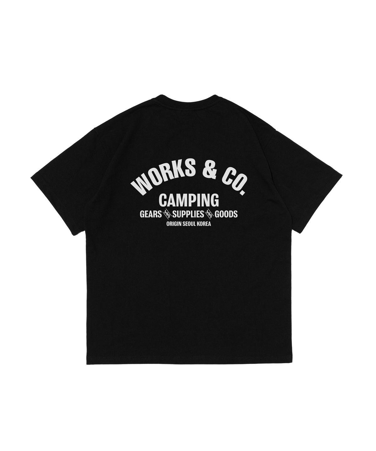 웍스앤코(WORKS & CO.) 시그니처 로고 반팔티셔츠 (블랙)