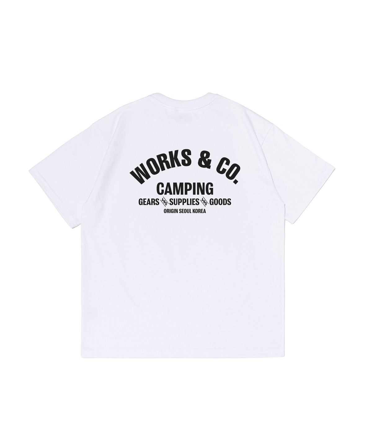 웍스앤코(WORKS & CO.) 시그니처 로고 반팔티셔츠 (화이트)