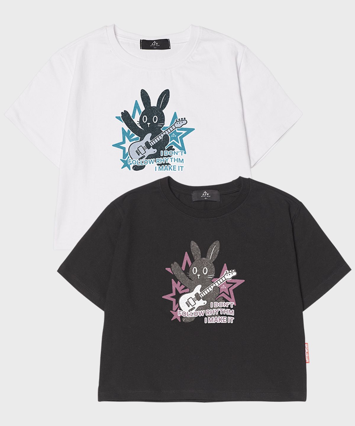 아티스트웨어(ARTISTWEAR) [ATW] 버니팝 크롭 반팔티