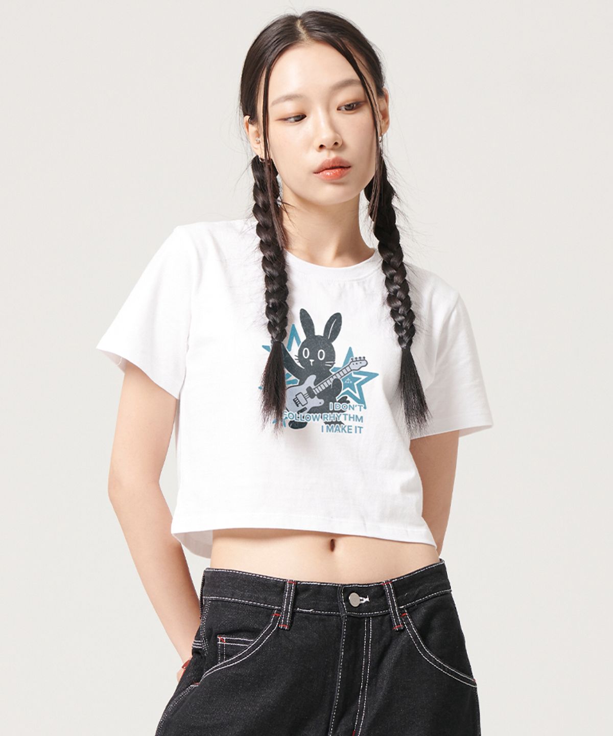 아티스트웨어(ARTISTWEAR) [ATW] 버니팝 크롭 반팔티