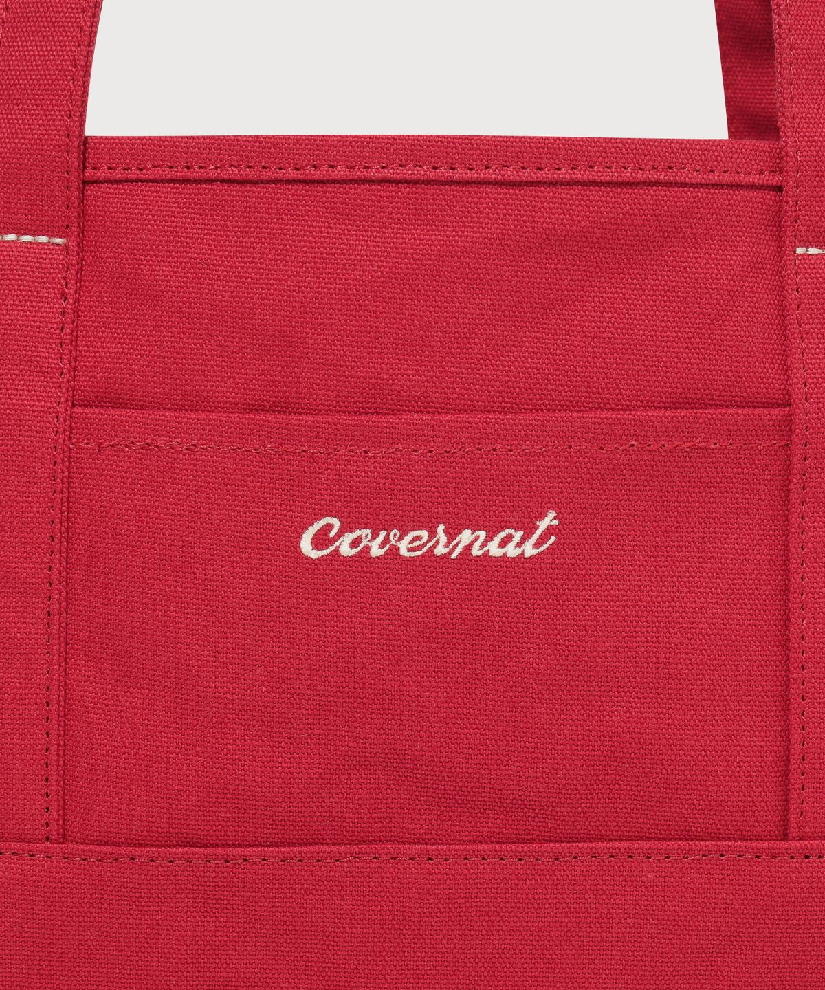 커버낫 우먼(COVERNAT WOMAN) 클로버하트 미니 캔버스 토트백 Red