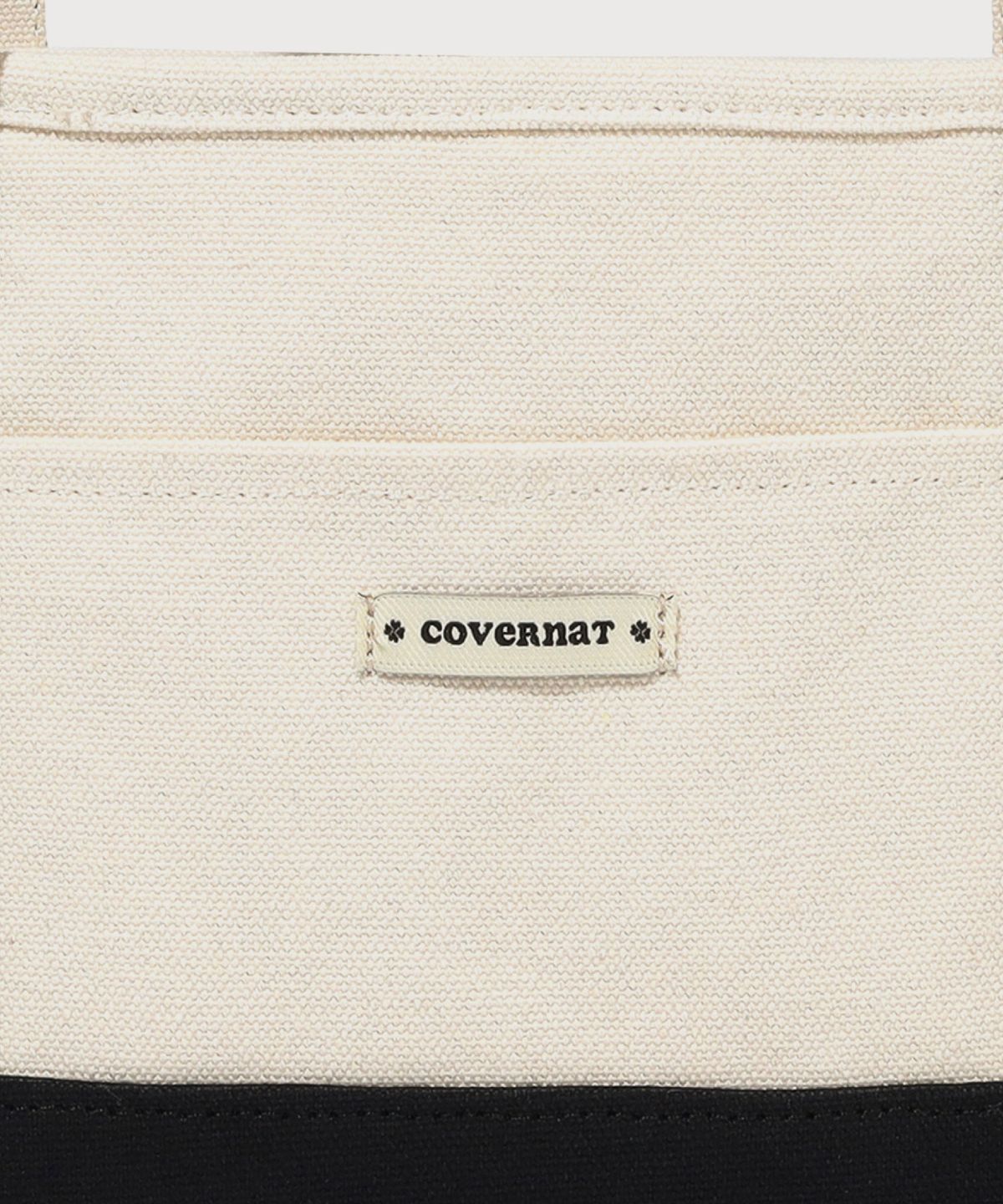 커버낫 우먼(COVERNAT WOMAN) 클로버하트 미니 캔버스 토트백 Ivory
