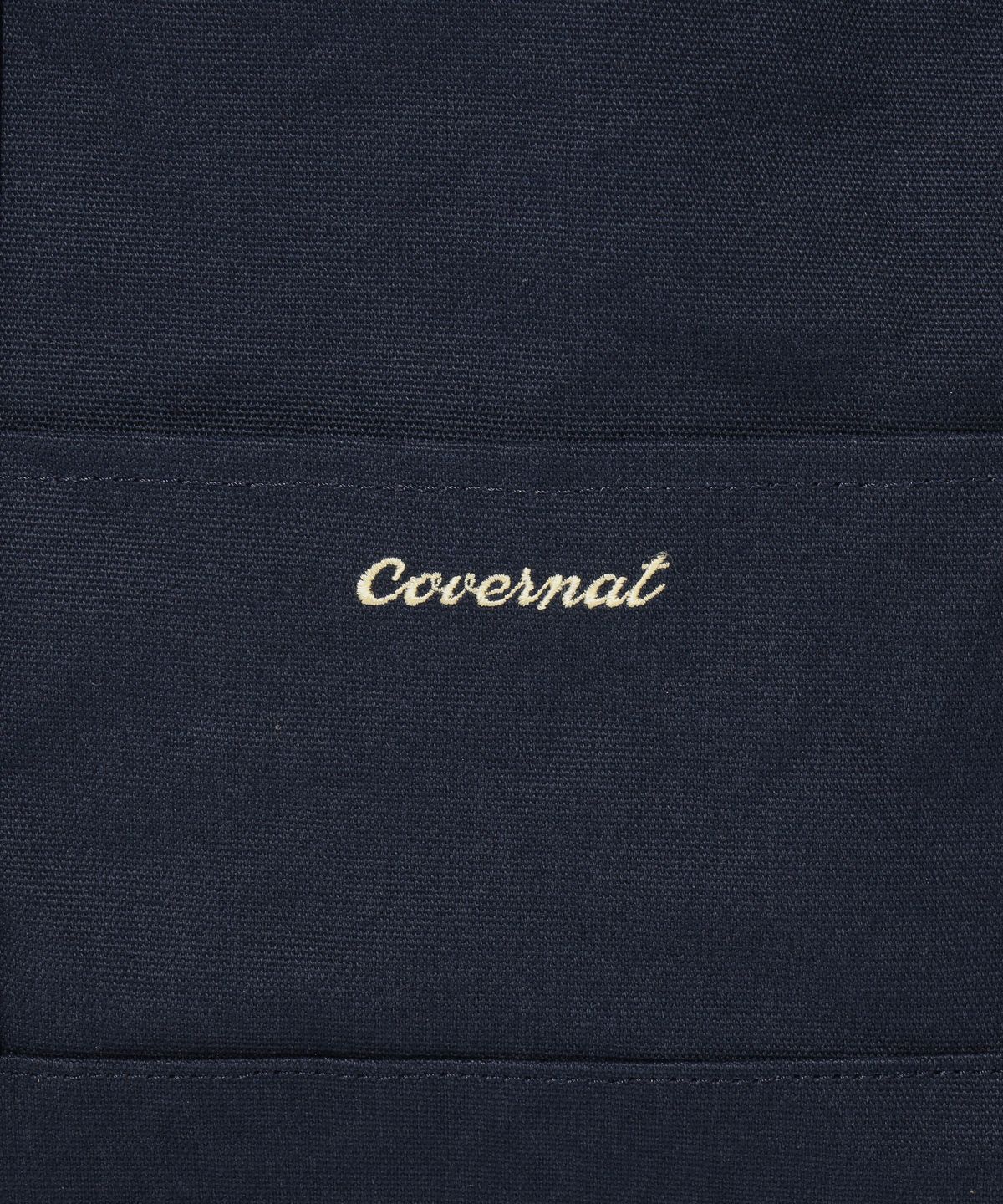 커버낫 우먼(COVERNAT WOMAN) 클로버하트 빅 캔버스 토트백 Navy