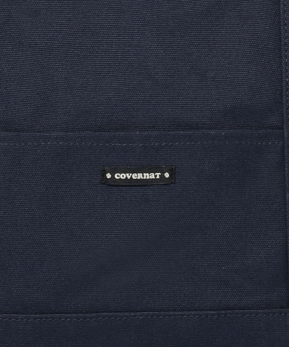 커버낫 우먼(COVERNAT WOMAN) 클로버하트 빅 캔버스 토트백 Navy