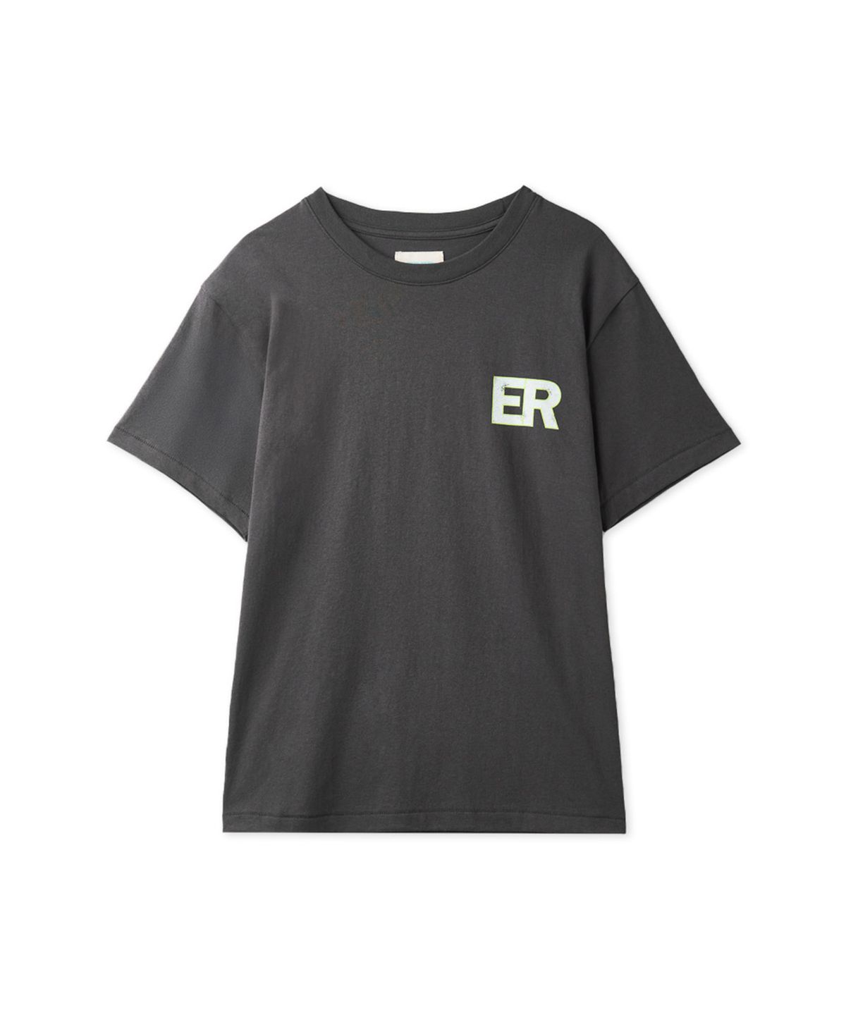 에르에르(ERER) Vintage Painted ER Artwork T-Shirt Charcoal