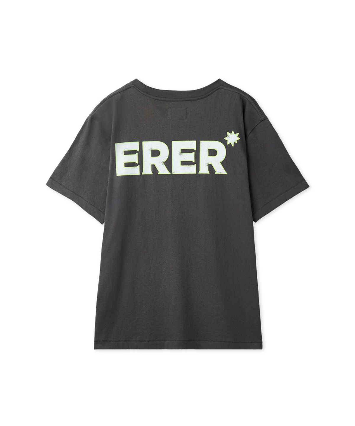 에르에르(ERER) Vintage Painted ER Artwork T-Shirt Charcoal