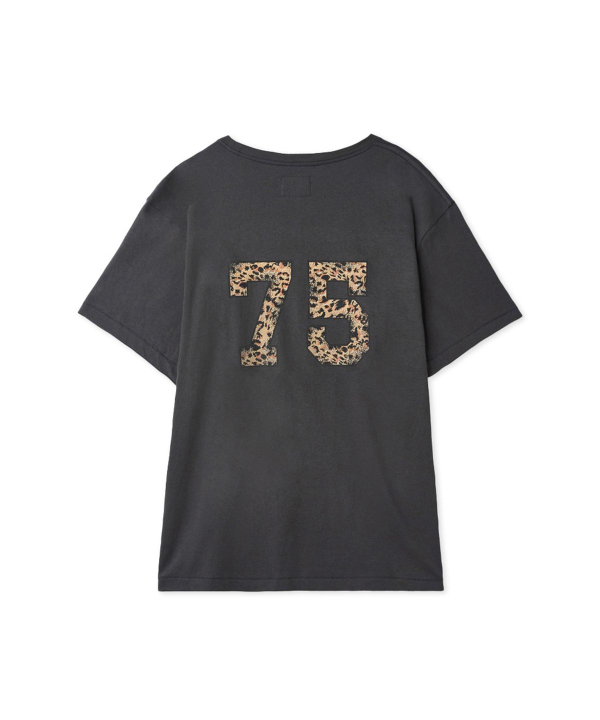 에르에르(ERER) Vintage Leopard New York Artwork T-Shirt Charcoal