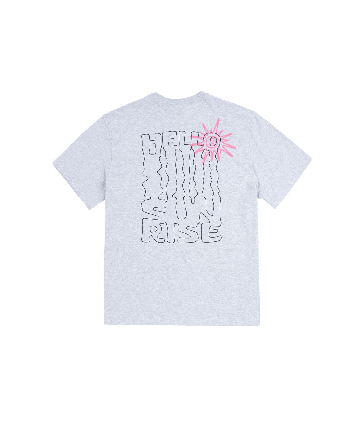 헬로 선라이즈(HELLO SUNRISE) HS Winding Typo Tee _3% Melange Gray