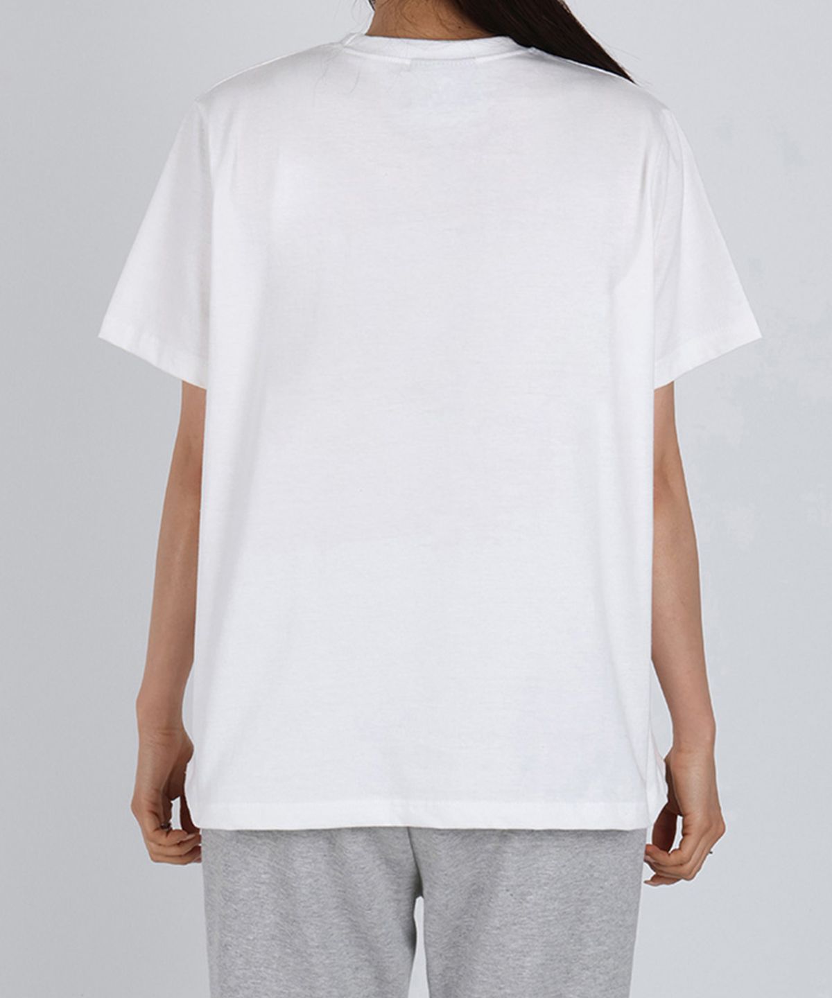 포더핏(FOR THE FIT) [기획]프린팅 크롭 반팔 티셔츠 W TAG BOLD TYPE _화이트