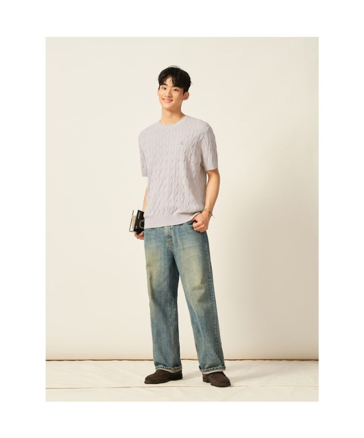 빈폴 멘(BEANPOLE MEN) [빈폴솔솔니트] 케이블 라운드 니트  베이지