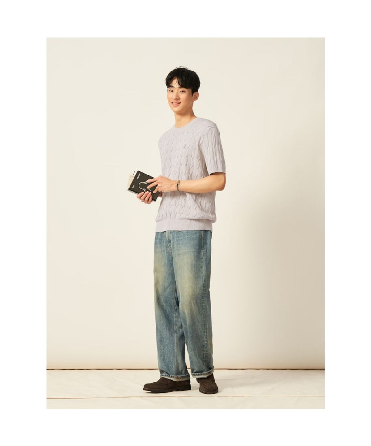 빈폴 멘(BEANPOLE MEN) [빈폴솔솔니트] 케이블 라운드 니트  베이지