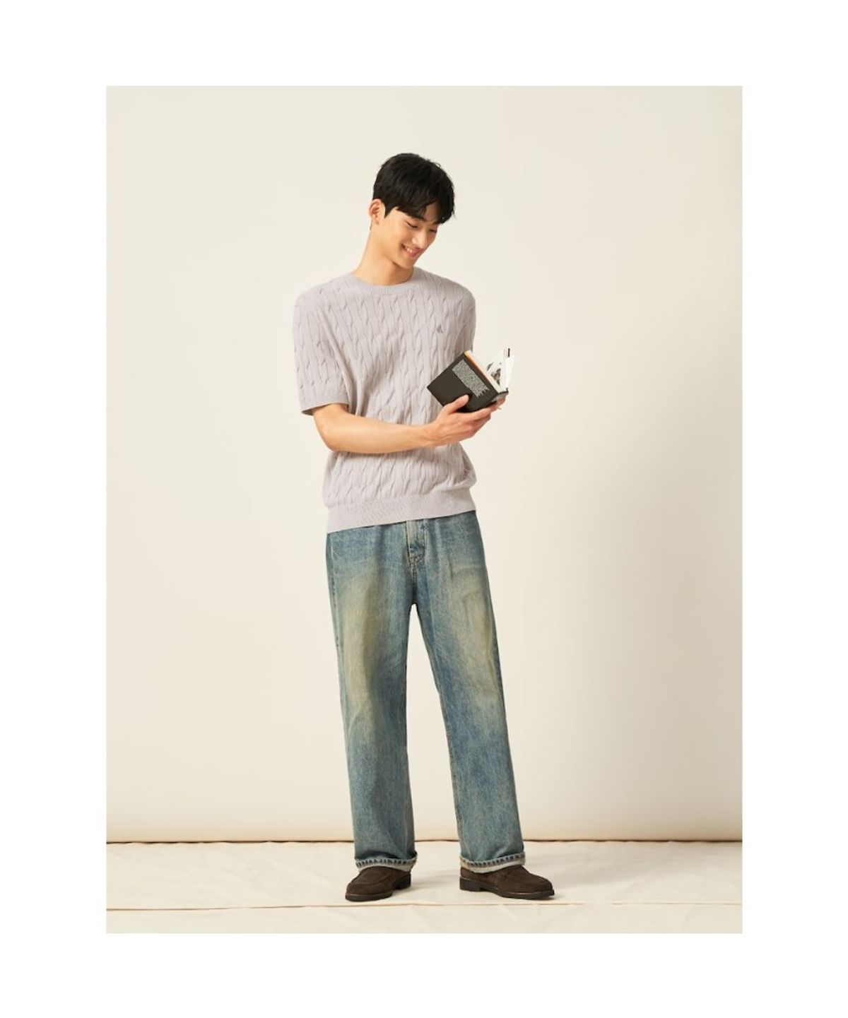 빈폴 멘(BEANPOLE MEN) [빈폴솔솔니트] 케이블 라운드 니트  베이지