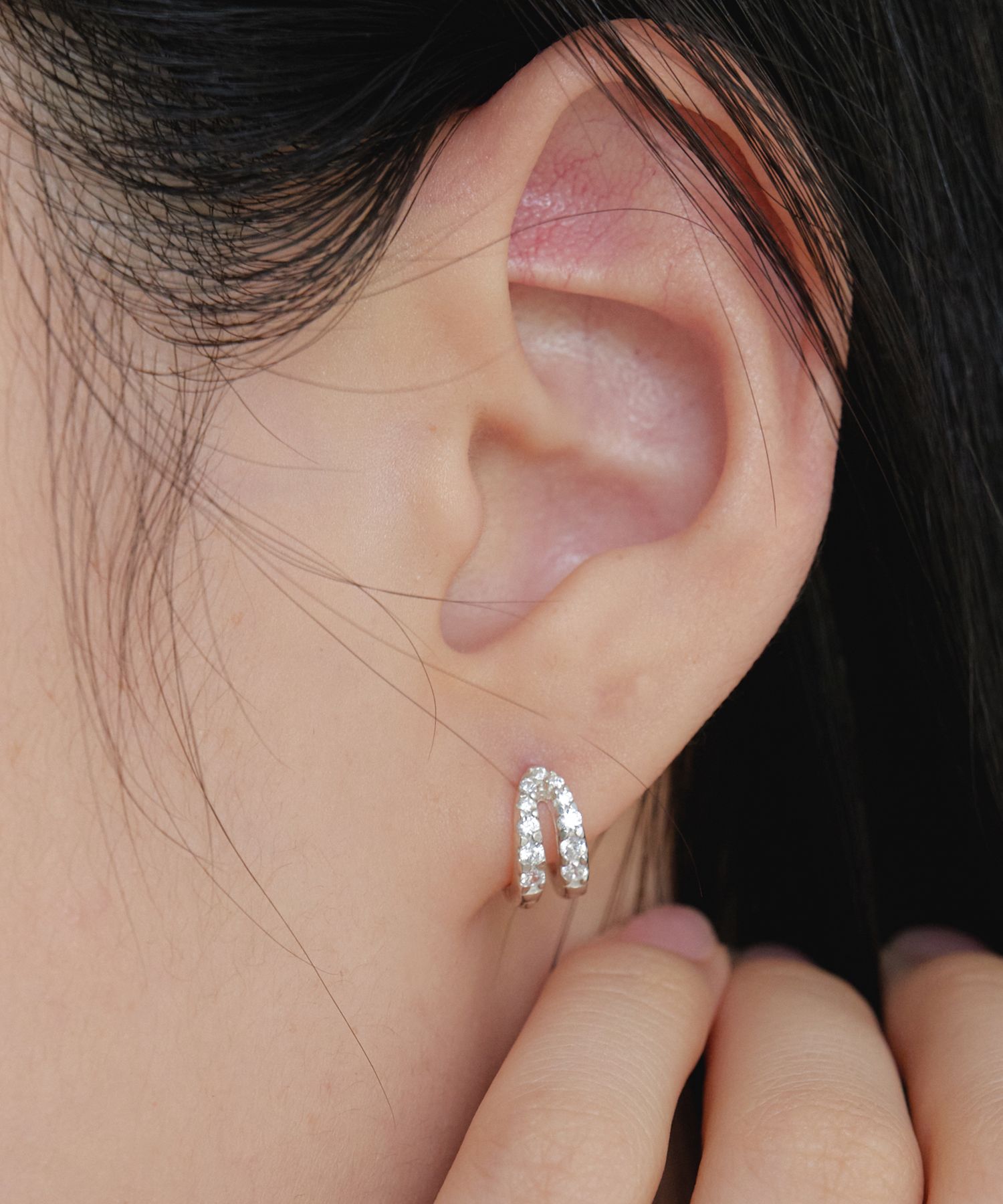【Byweekend】[silver925] Name cubic earring ピアス MUSINSA | BYWEEKEND Name cubic earring