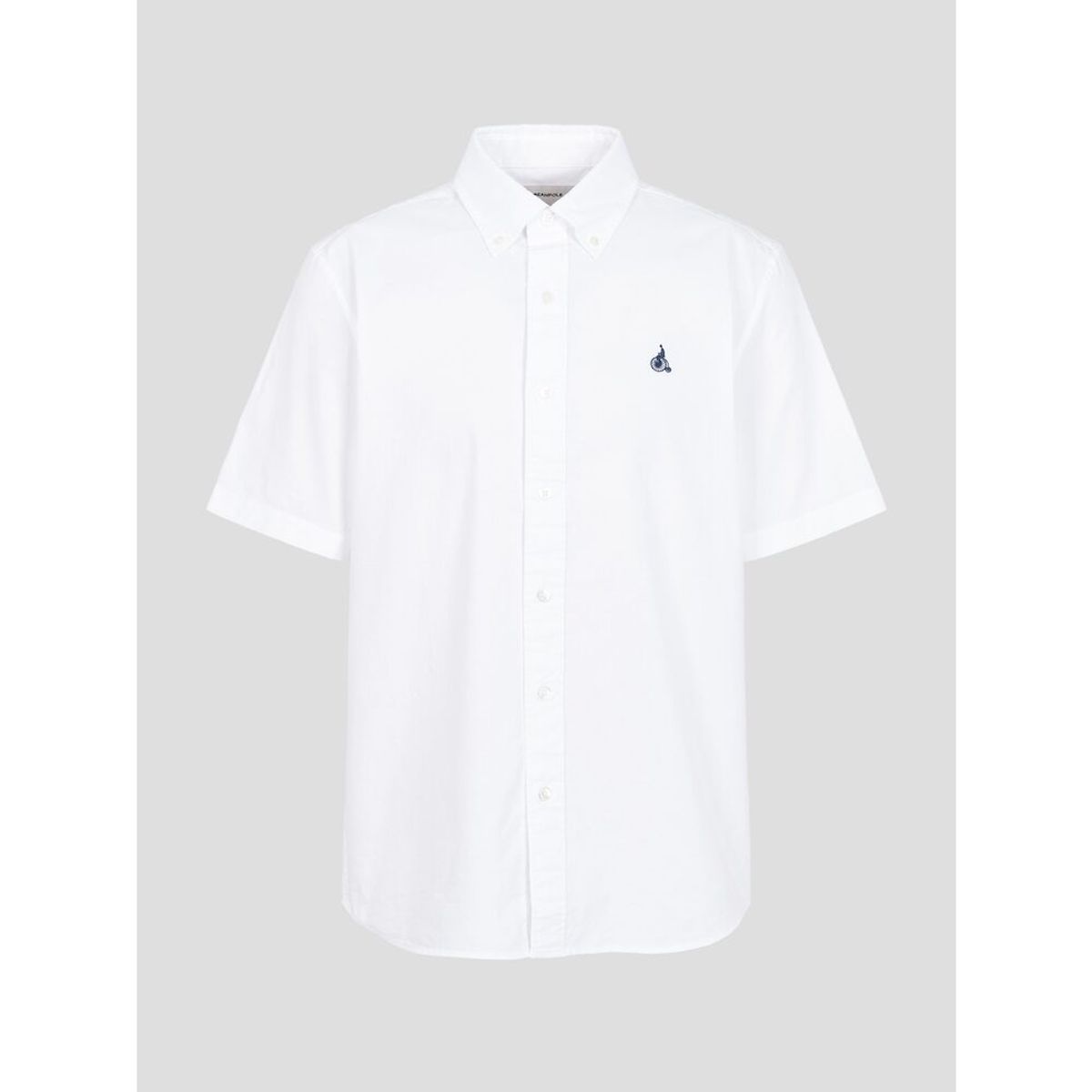 빈폴 멘(BEANPOLE MEN) 옥스퍼드 솔리드 반소매 셔츠  화이트