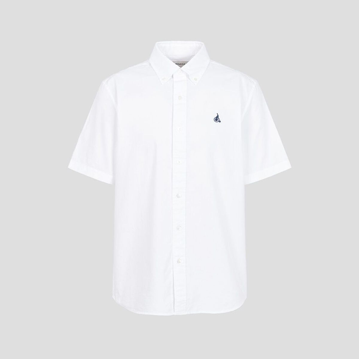 빈폴 멘(BEANPOLE MEN) 옥스퍼드 솔리드 반소매 셔츠  화이트