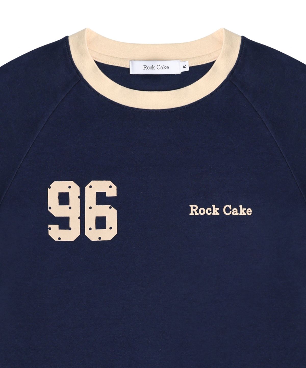 락케이크(ROCKCAKE) 96 Dot Ringer Top - Navy