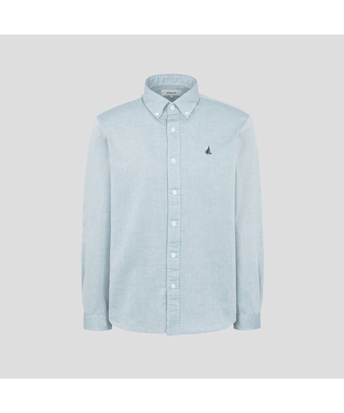 빈폴 멘(BEANPOLE MEN) 투톤 샴브레이 셔츠  그린
