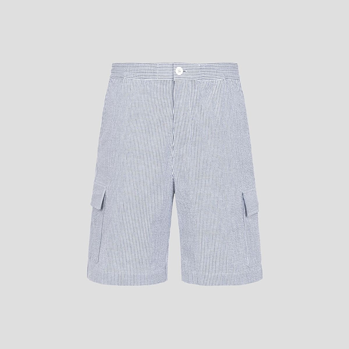 빈폴 멘(BEANPOLE MEN) 시어서커 스트라이프 하프 팬츠  네이비