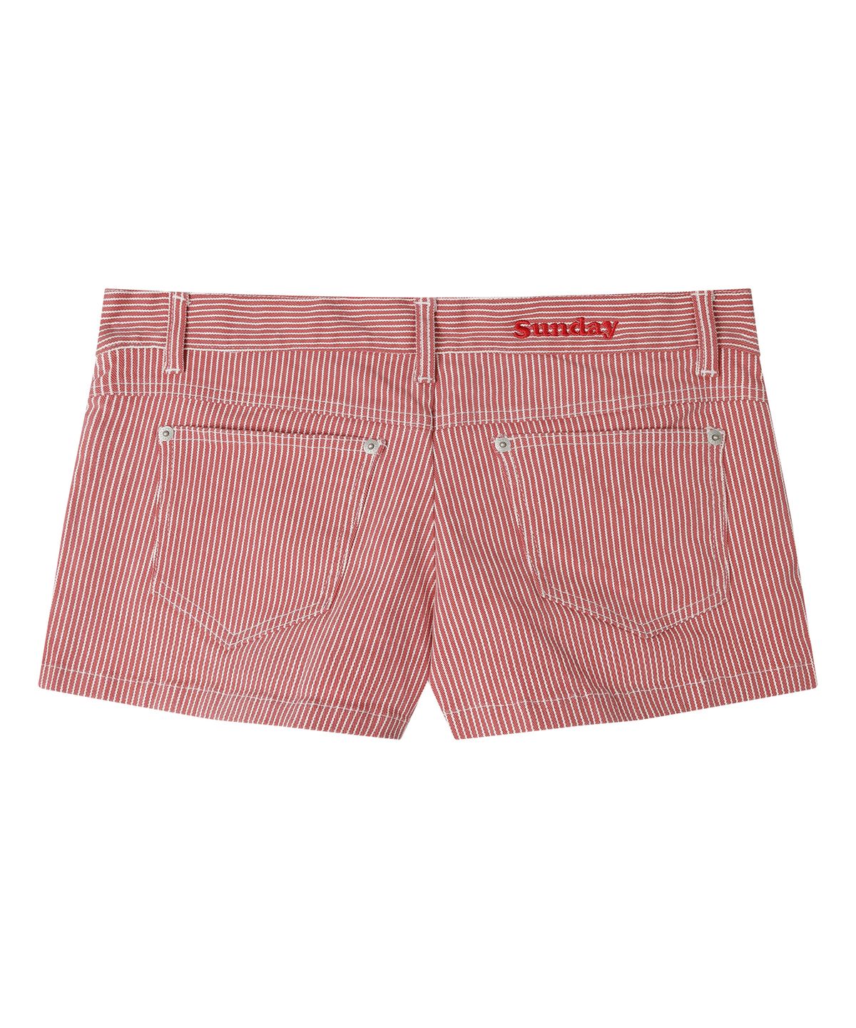 선데이후르츠마켓(SUNDAY FRUIT MARKET) W) THIN STRIPE SHORT RED