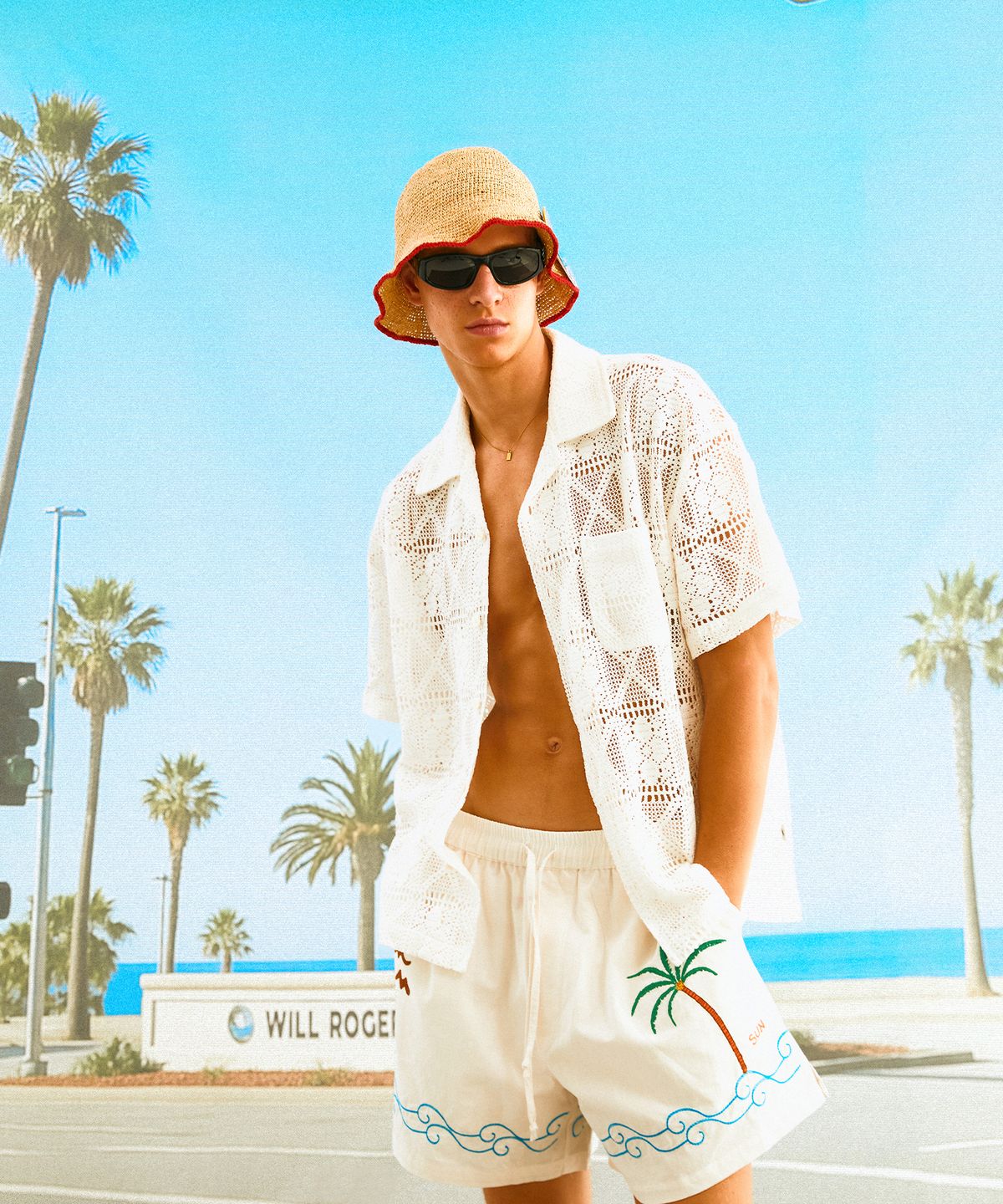 선데이후르츠마켓(SUNDAY FRUIT MARKET) SUN BEACH SHORT IVORY