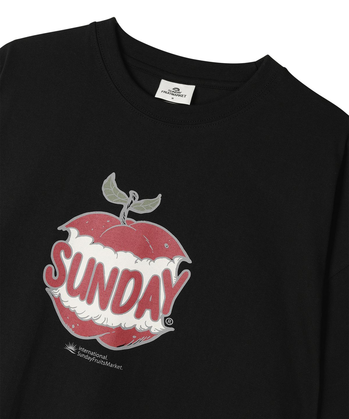 선데이후르츠마켓(SUNDAY FRUIT MARKET) SUNDAY APPLE TEE BLACK