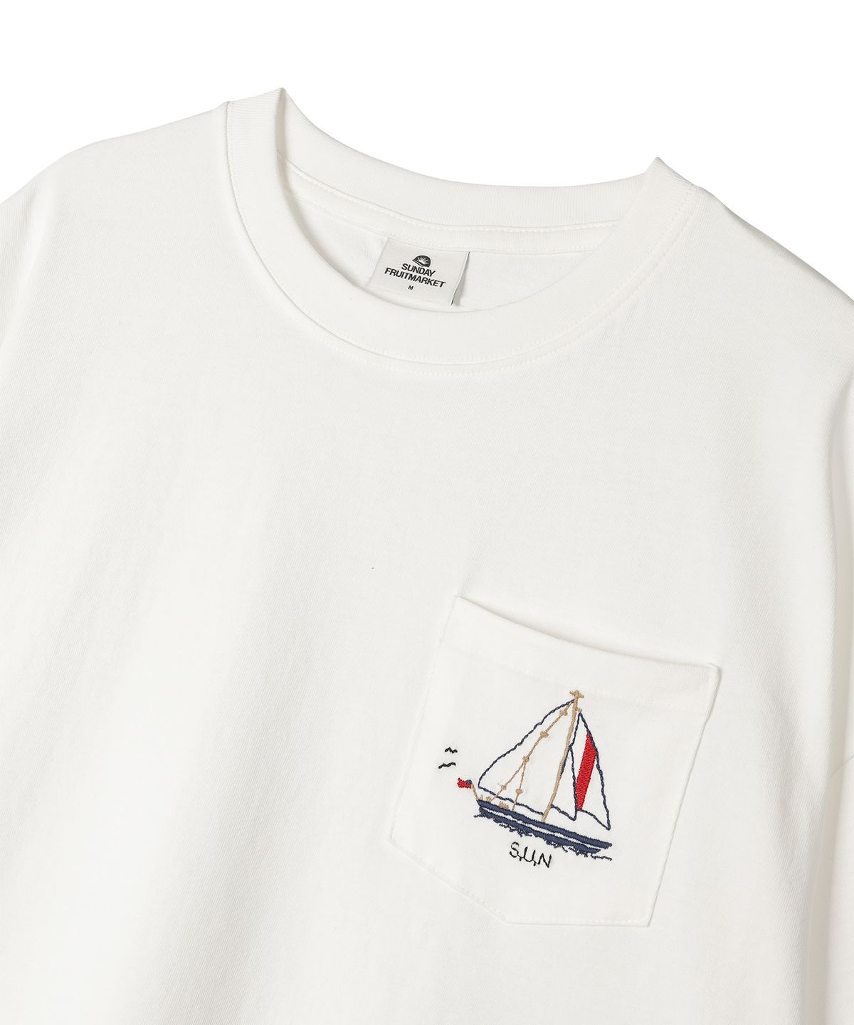 선데이후르츠마켓(SUNDAY FRUIT MARKET) BOAT POCKET TEE IVORY