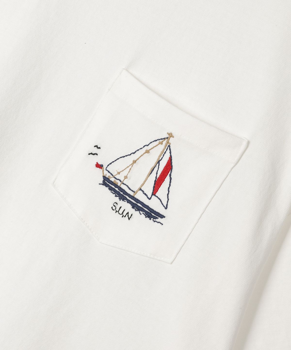선데이후르츠마켓(SUNDAY FRUIT MARKET) BOAT POCKET TEE IVORY