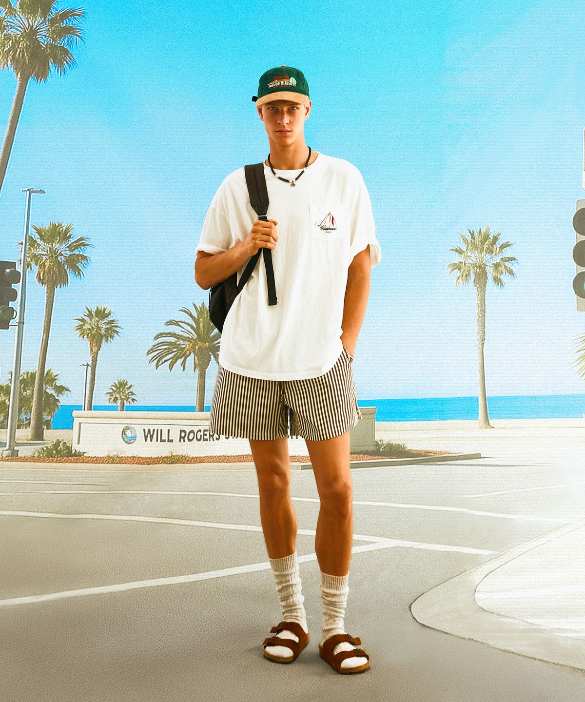 선데이후르츠마켓(SUNDAY FRUIT MARKET) BOAT POCKET TEE IVORY