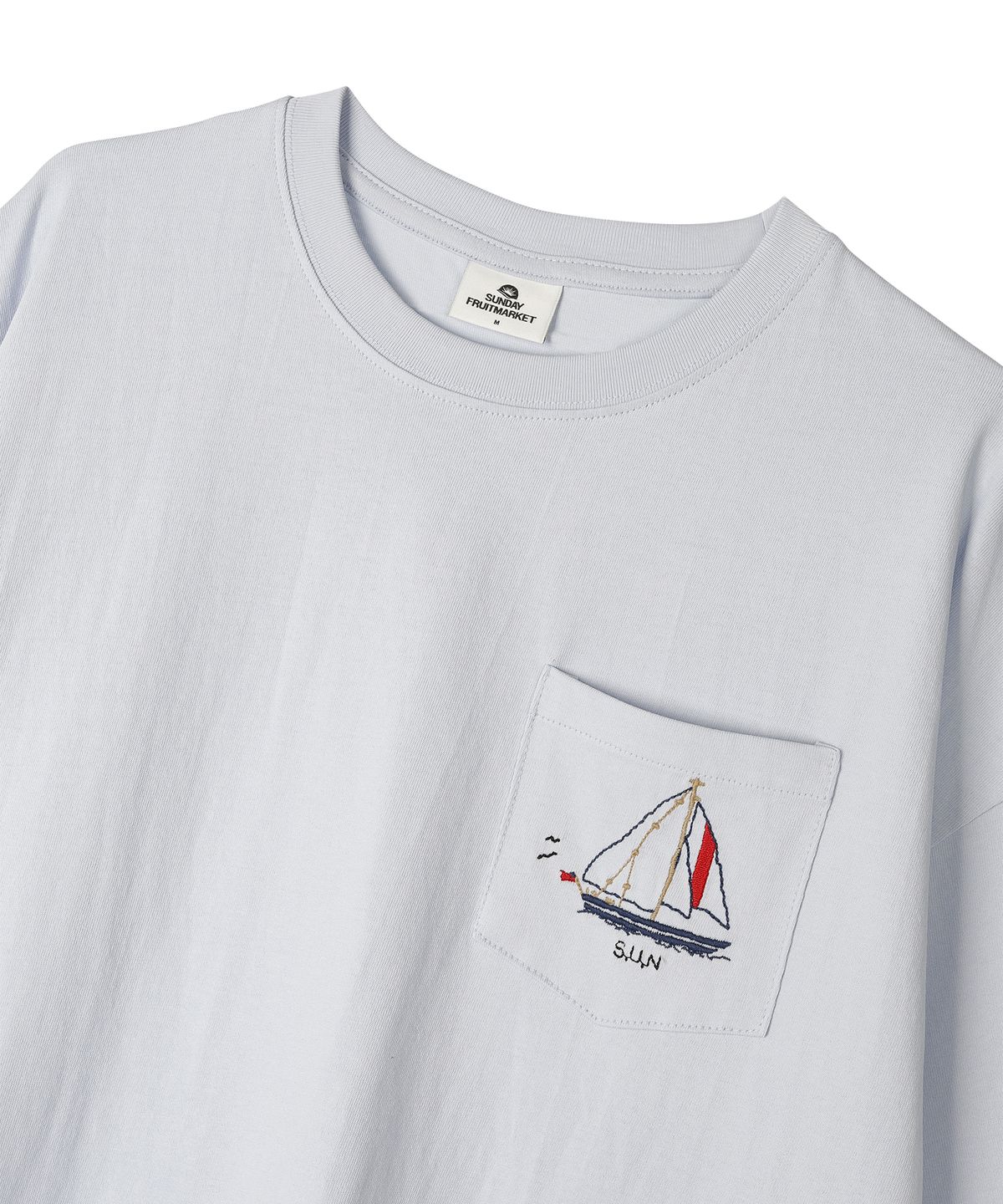선데이후르츠마켓(SUNDAY FRUIT MARKET) BOAT POCKET TEE SKYBLUE
