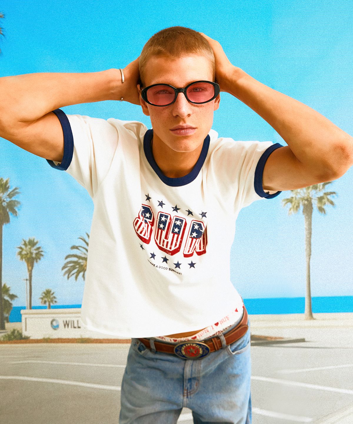 선데이후르츠마켓(SUNDAY FRUIT MARKET) SUN STAR TEE IVORY