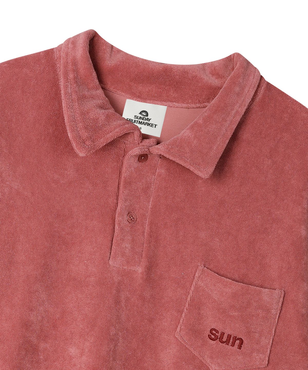 선데이후르츠마켓(SUNDAY FRUIT MARKET) TERRY COLLAR TEE PINK