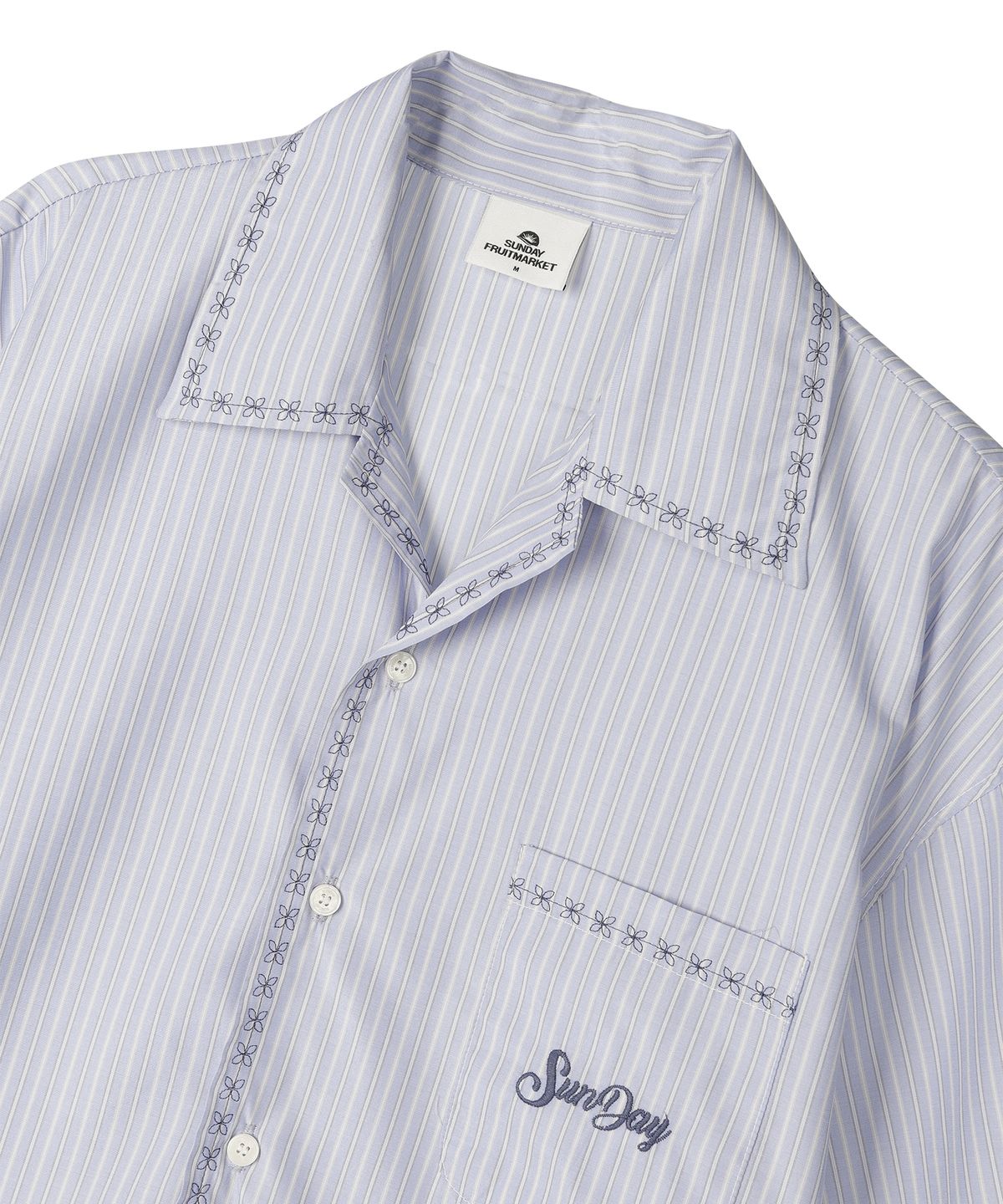 선데이후르츠마켓(SUNDAY FRUIT MARKET) SUNDAY STRIPE SHIRT SKYBLUE