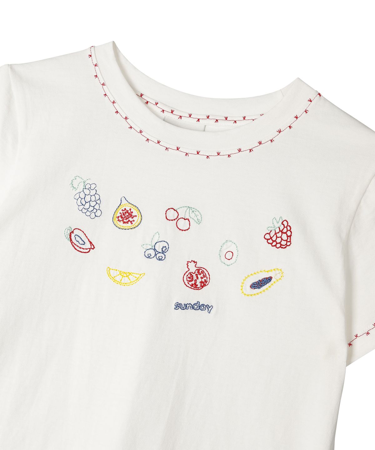 선데이후르츠마켓(SUNDAY FRUIT MARKET) W) TINY FRUIT TEE IVORY