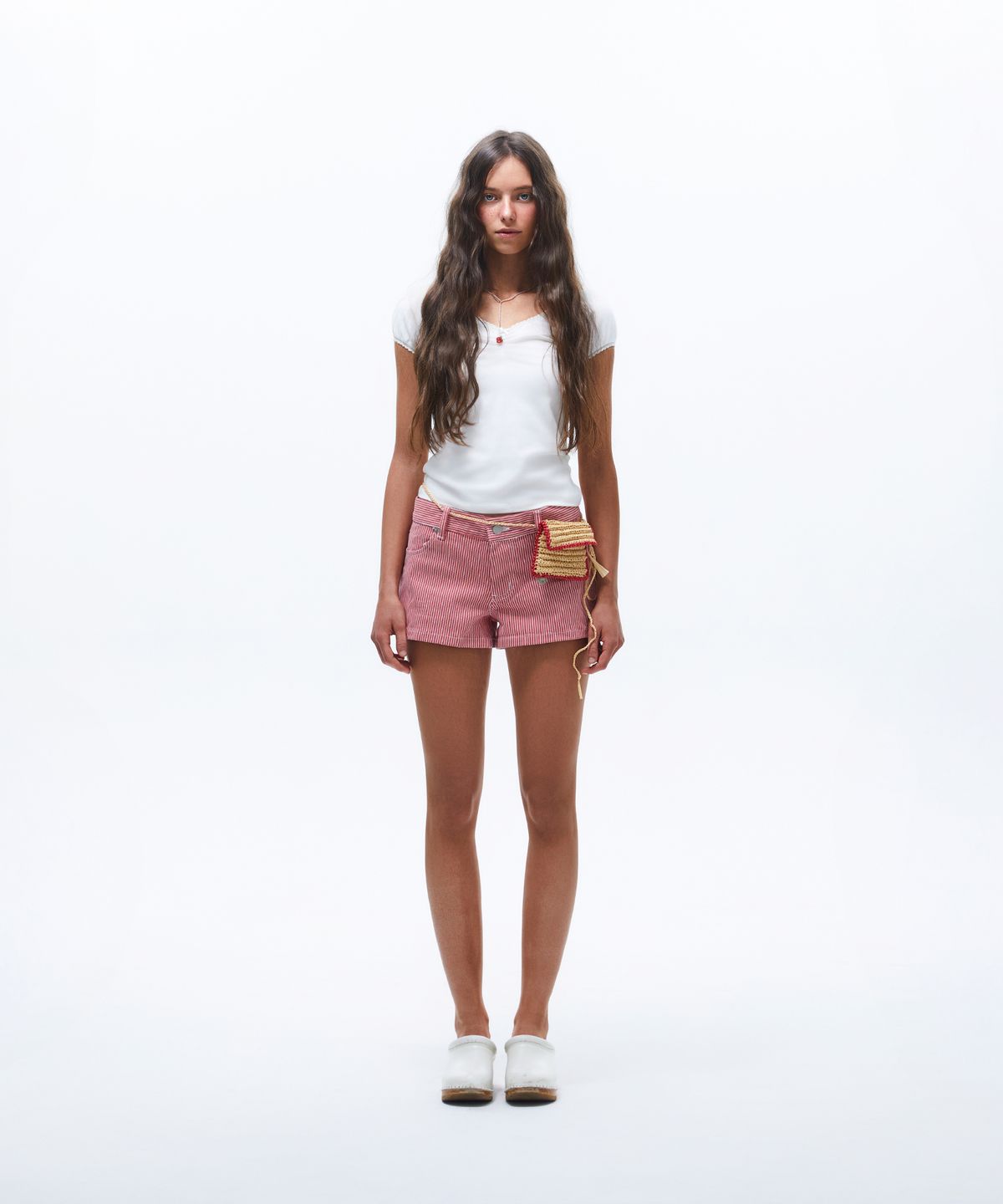 선데이후르츠마켓(SUNDAY FRUIT MARKET) W) LACE CAP SLEEVE TEE IVORY