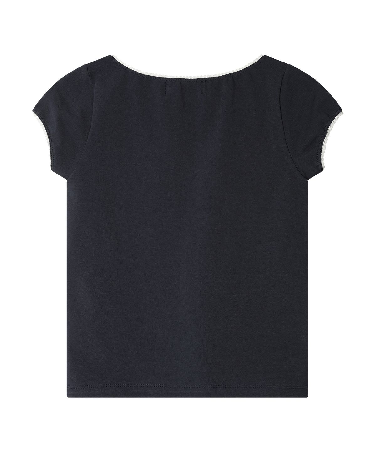 선데이후르츠마켓(SUNDAY FRUIT MARKET) W) LACE CAP SLEEVE TEE NAVY