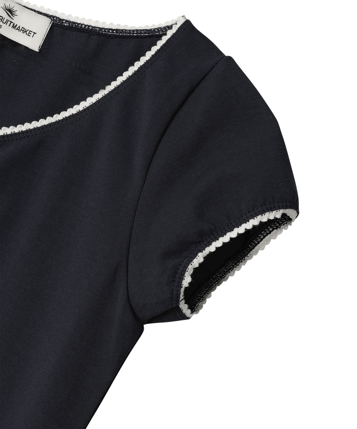선데이후르츠마켓(SUNDAY FRUIT MARKET) W) LACE CAP SLEEVE TEE NAVY
