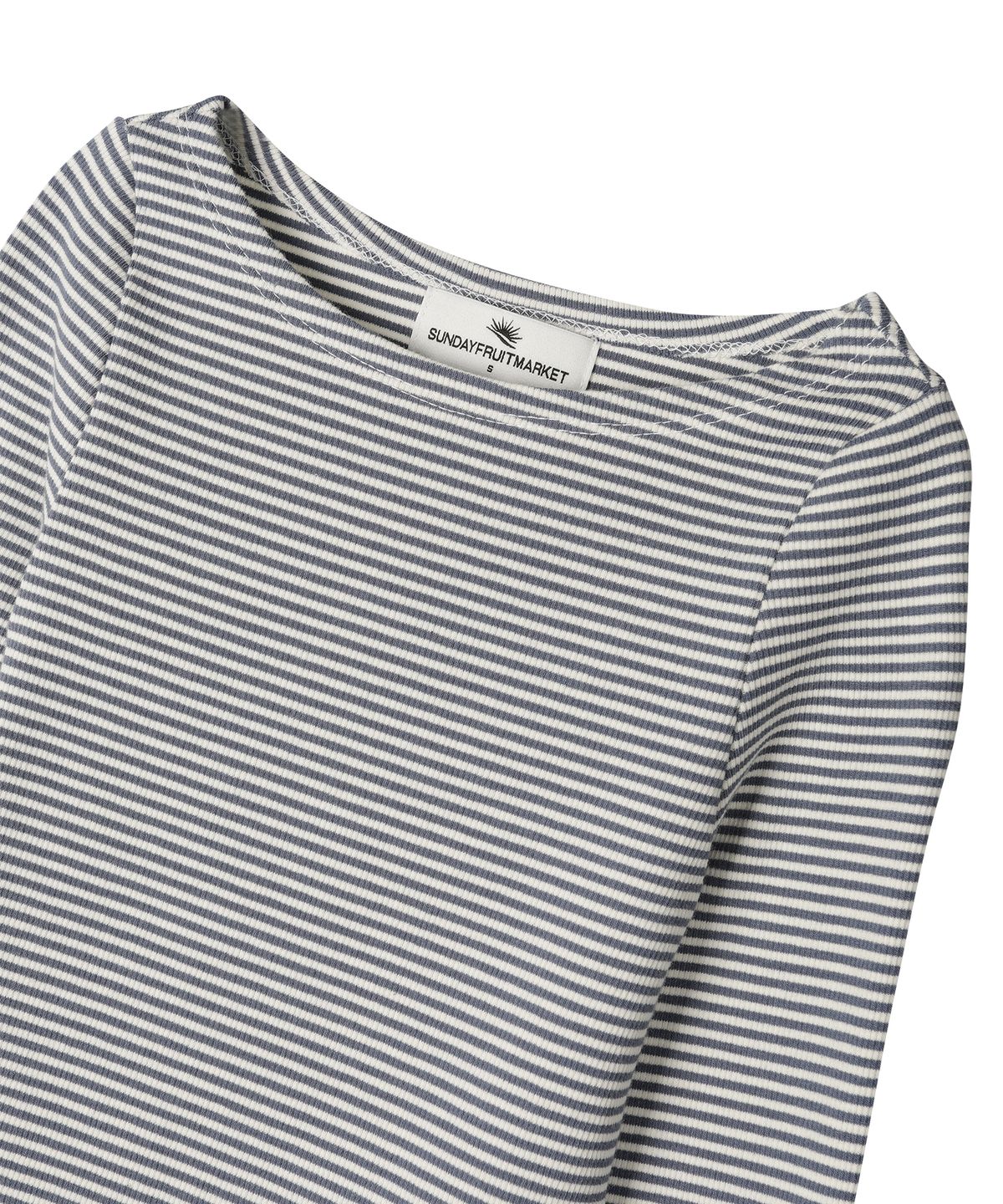 선데이후르츠마켓(SUNDAY FRUIT MARKET) W) STRIPE BOATNECK TEE NAVY