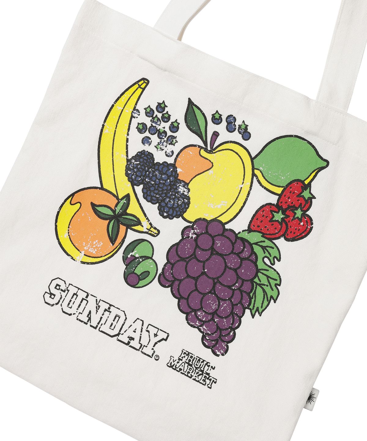 선데이후르츠마켓(SUNDAY FRUIT MARKET) FRUIT WASHED TOTE BAG IVORY