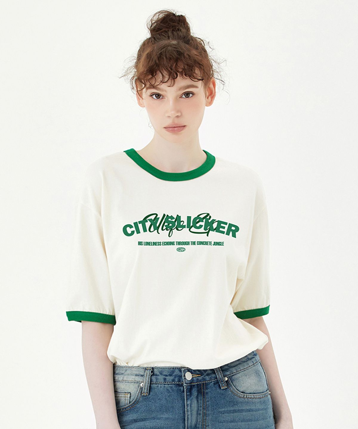 유라이프지(ULIFEZIP) 시티슬리커 우먼 오버핏 링거 반팔티 4 Color [ULZE_3607]