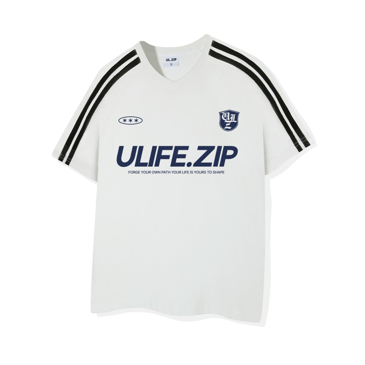유라이프지(ULIFEZIP) 챔피언스타 오버핏 트랙 브이넥 반팔티 4 Color [ULZV_5005]