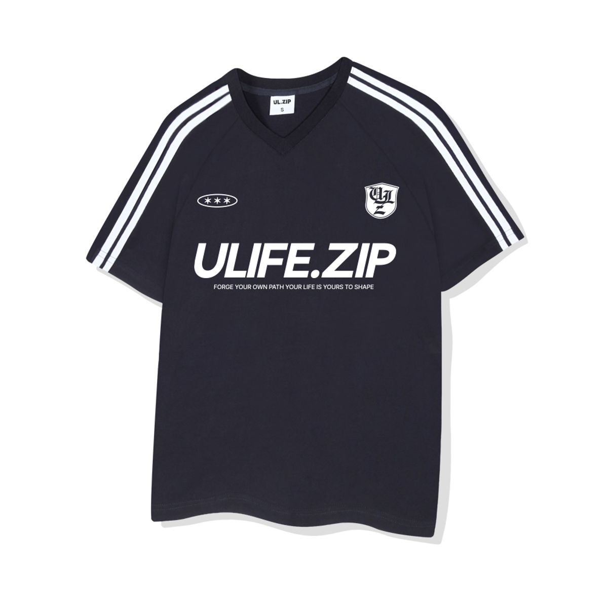 유라이프지(ULIFEZIP) 챔피언스타 오버핏 트랙 브이넥 반팔티 4 Color [ULZV_5005]