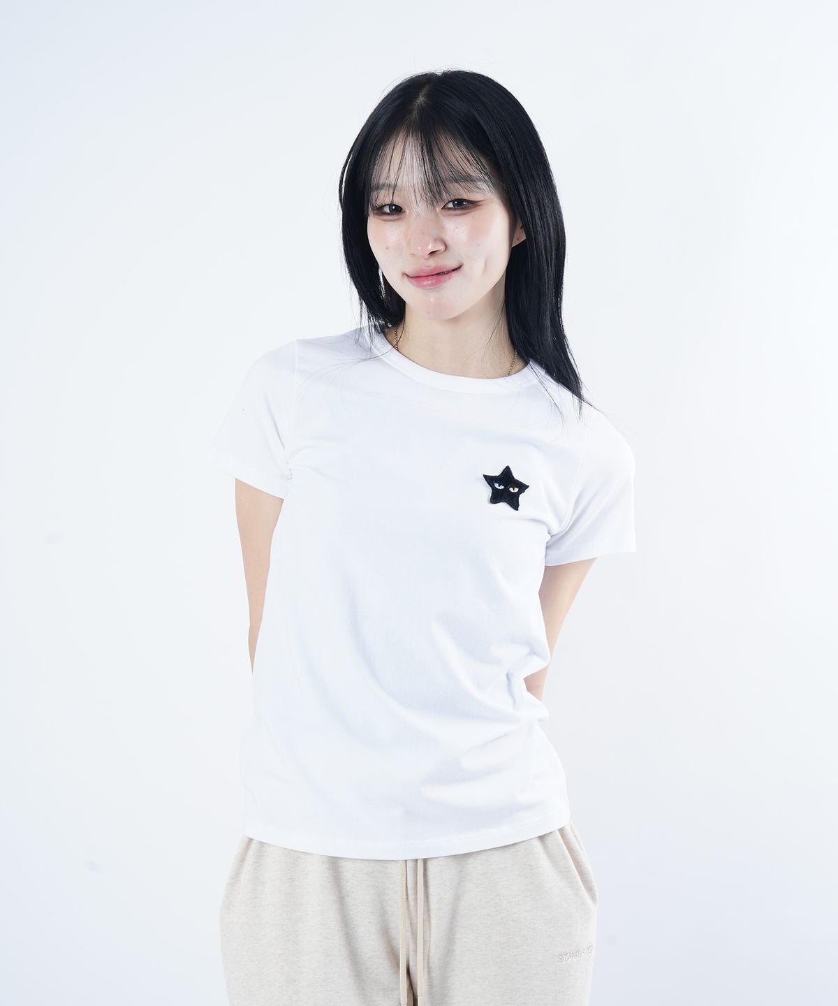 스태리 아이드(STARRYEYED) 모달 스탠다드핏 반팔 티셔츠 (블랙)