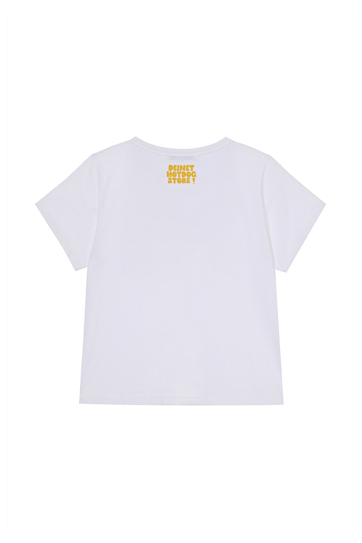 다이닛(DEINET) DEINET HOT DOG GRAPHICS T-SHIRTS IN WHITE