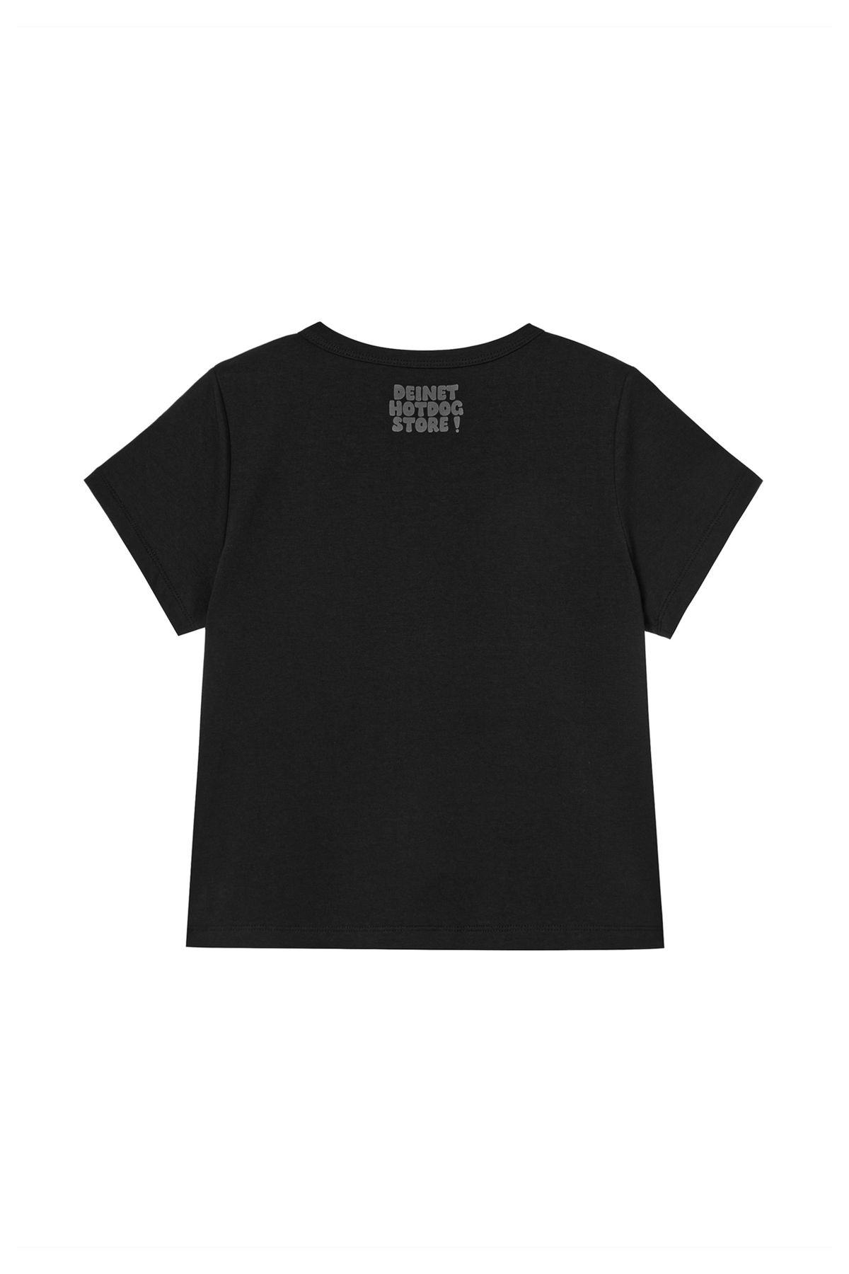 다이닛(DEINET) DEINET HOT DOG GRAPHICS T-SHIRTS IN BLACK
