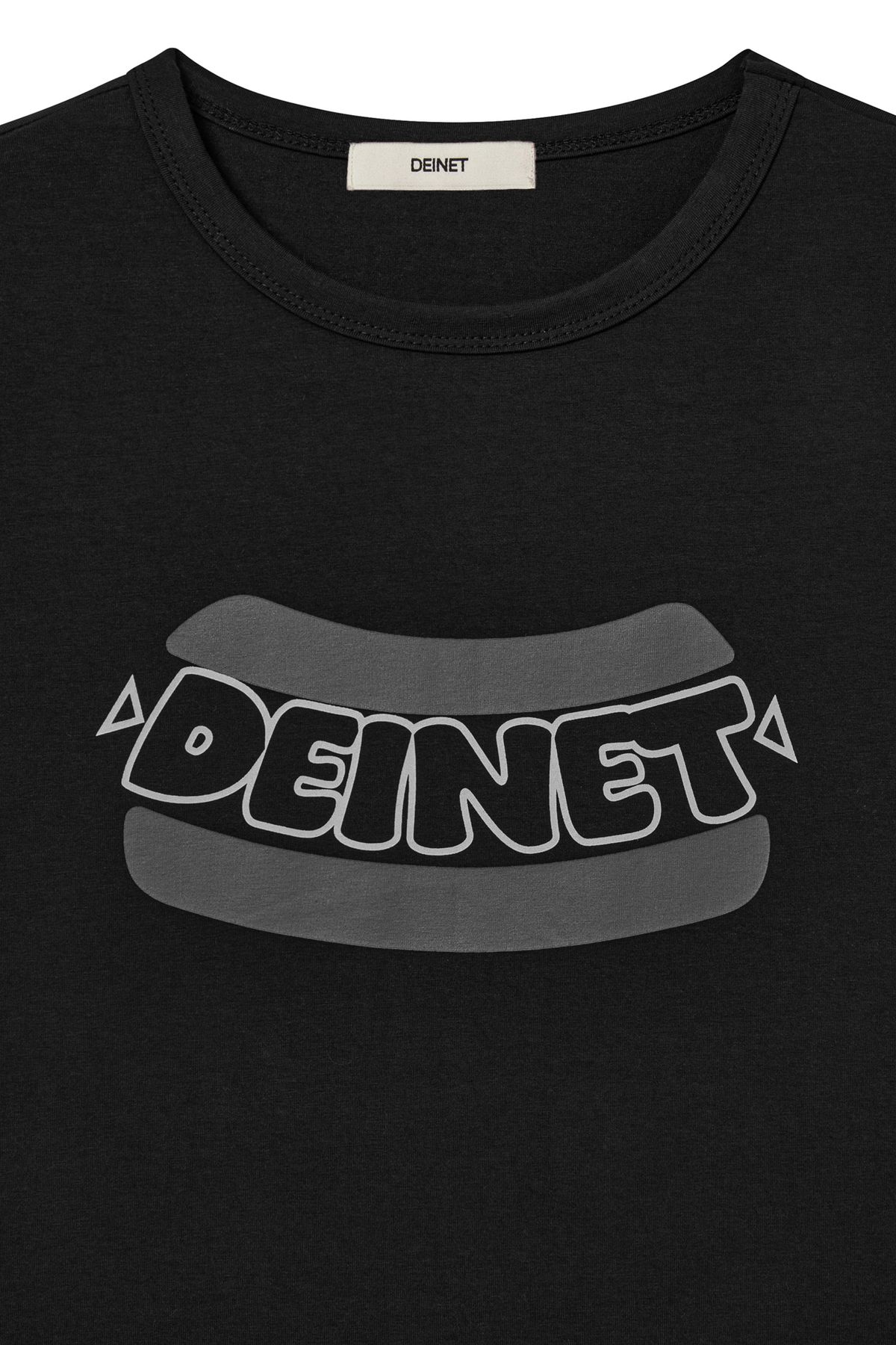 다이닛(DEINET) DEINET HOT DOG GRAPHICS T-SHIRTS IN BLACK