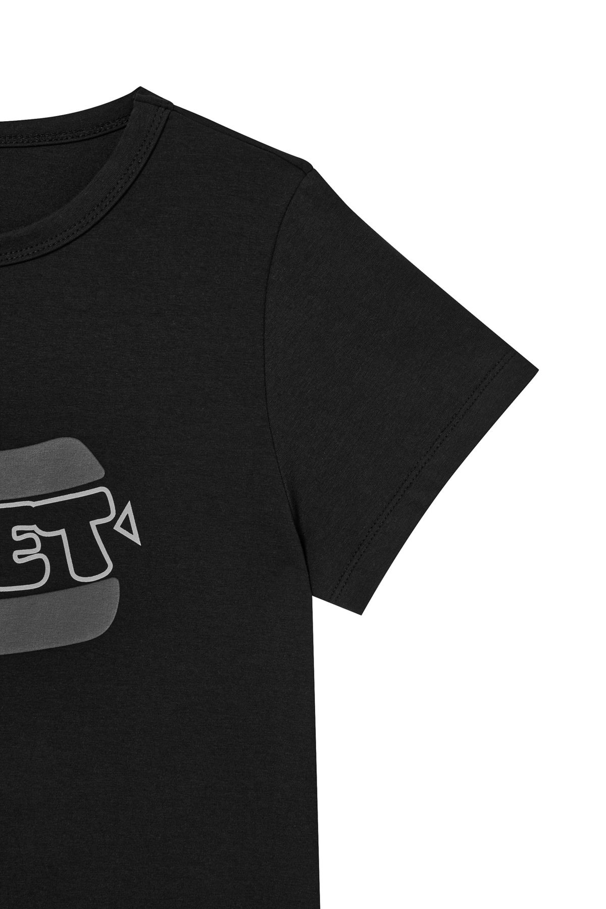 다이닛(DEINET) DEINET HOT DOG GRAPHICS T-SHIRTS IN BLACK