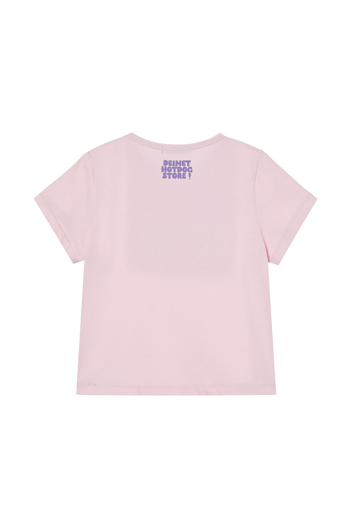 다이닛(DEINET) DEINET HOT DOG GRAPHICS T-SHIRTS IN PINK